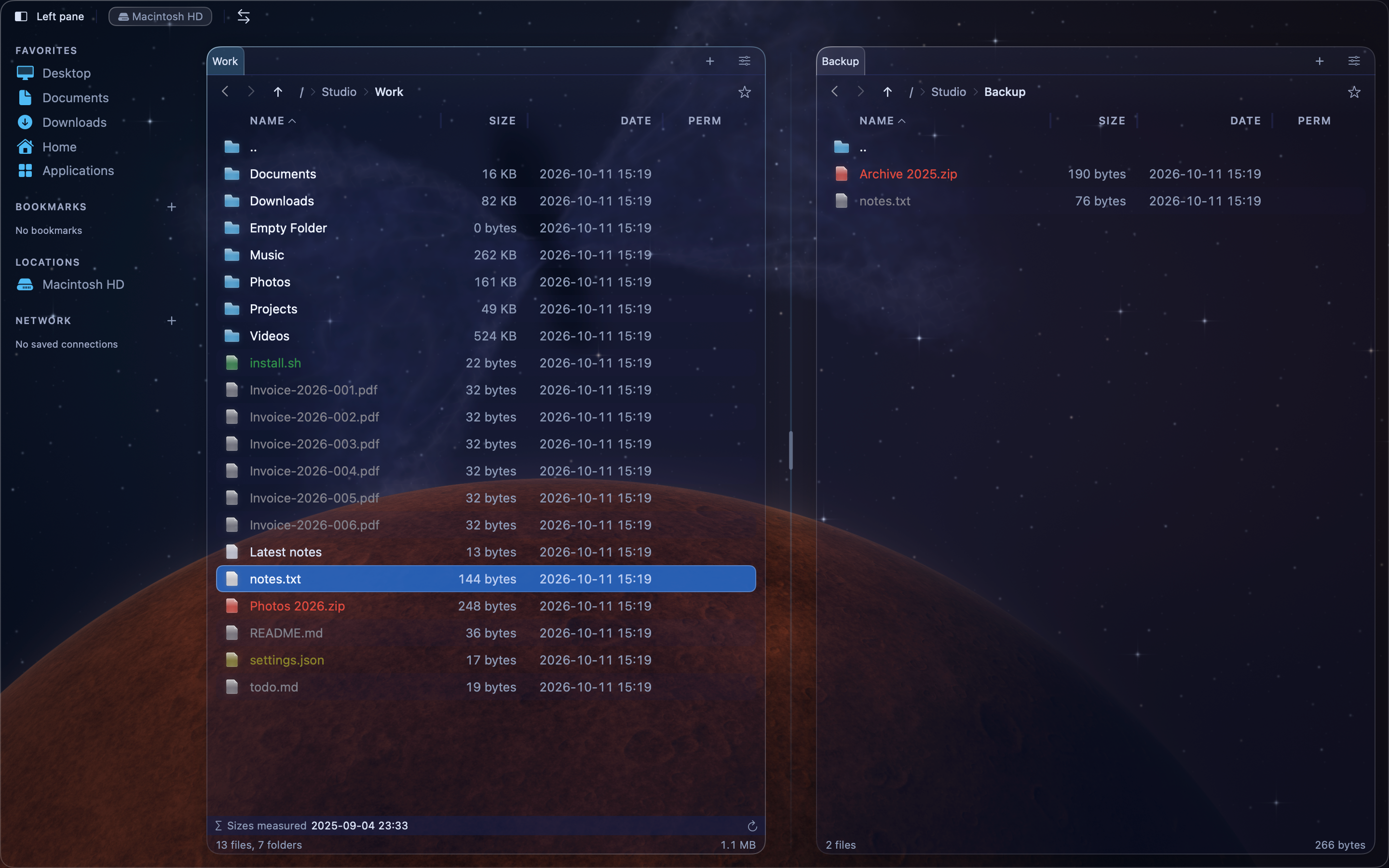 MeiFiles main window screenshot.